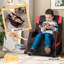 AIYAPLAY Kids Recliner, PU Leather Toddler Armchair Gaming Chair, Black