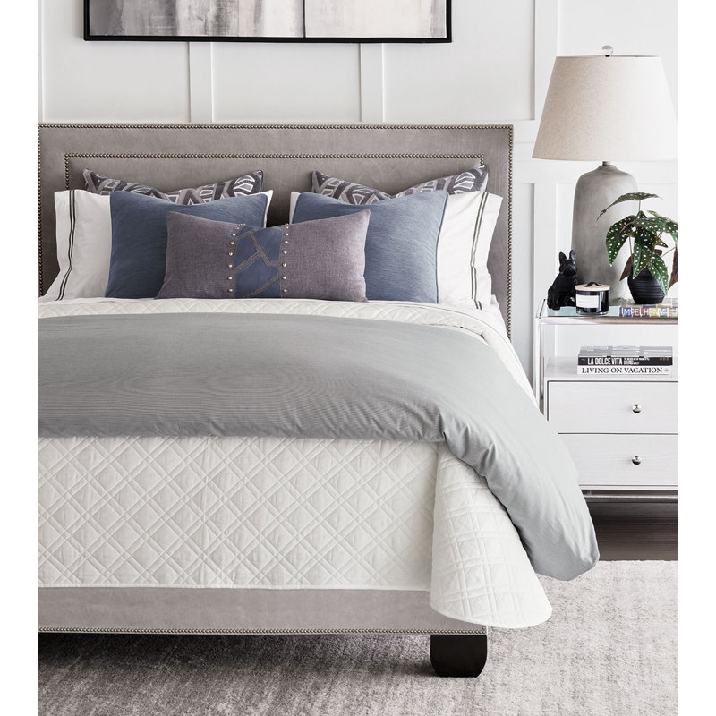 Coperta Modern & Contemporary Sateen Coverlet, Super Queen Coverlet, White