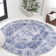 Alanya Ornate Medallion Machine-Washable Navy/Cream Rug