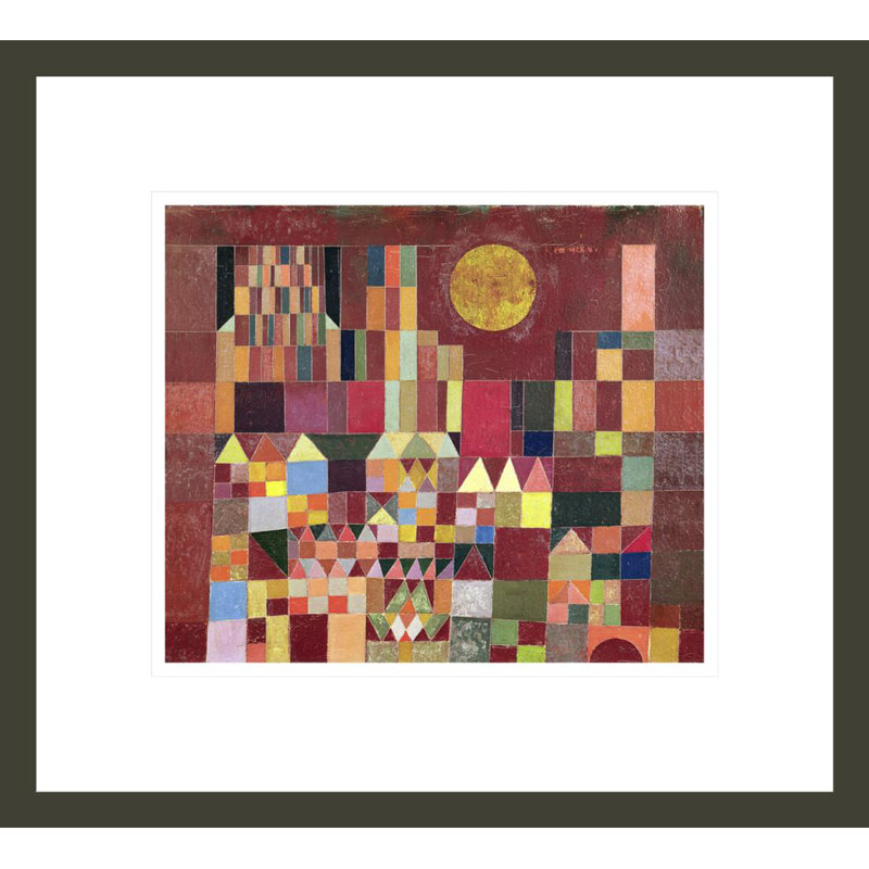 «Castle and Sun» par Paul Klee, impression giclée encadrée, 13.75" H x 15.18" W