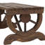 2 bancs de jardin, mobilier rustique en bois, capacité de poids de 550 lb, cour arrière à roulettes