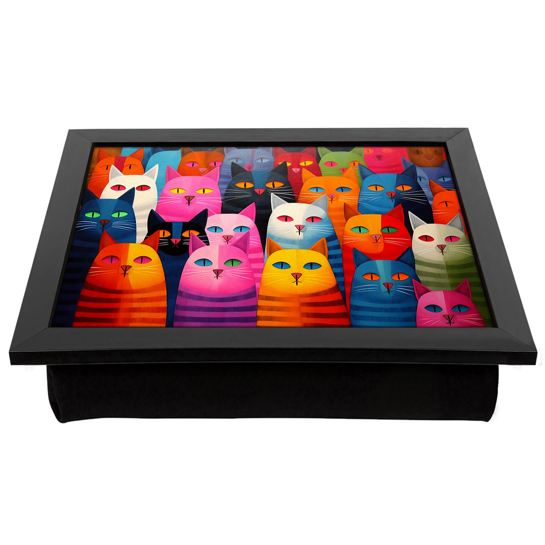Dadaism Cat No.3  Lap Tray with Cushion