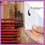 Rideaux de douche rouge à motif abstrait Brushstrokes-662384719