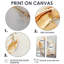 Abstrait spirale de peinture abstraite or et blanc III-46617533-46617531-46617532
