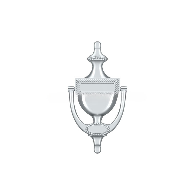 Heurtoir de porte Deltana DKR75U26, corde victorienne en chrome poli, Chrome poli