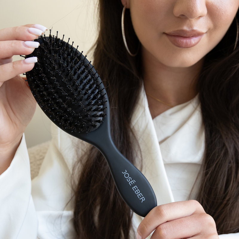 Jose Eber: Professional Series - Pinceau ovale - 100% poils de verrat naturel avec des poils en nylon, réduit les bris, idéal pour tous les types de cheveux, outil de coiffage