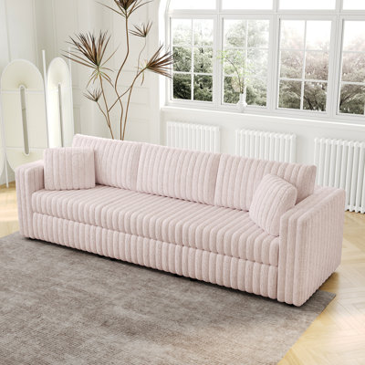 Canapé modulaire de 106,3 po en rose - Option confortable. Fabrication. Formes polyvalentes. Conception. Housses de coussin de siège amovibles et lavables. Tissus. Combinaisons. Rangement fonctionnel. Détachable moderne