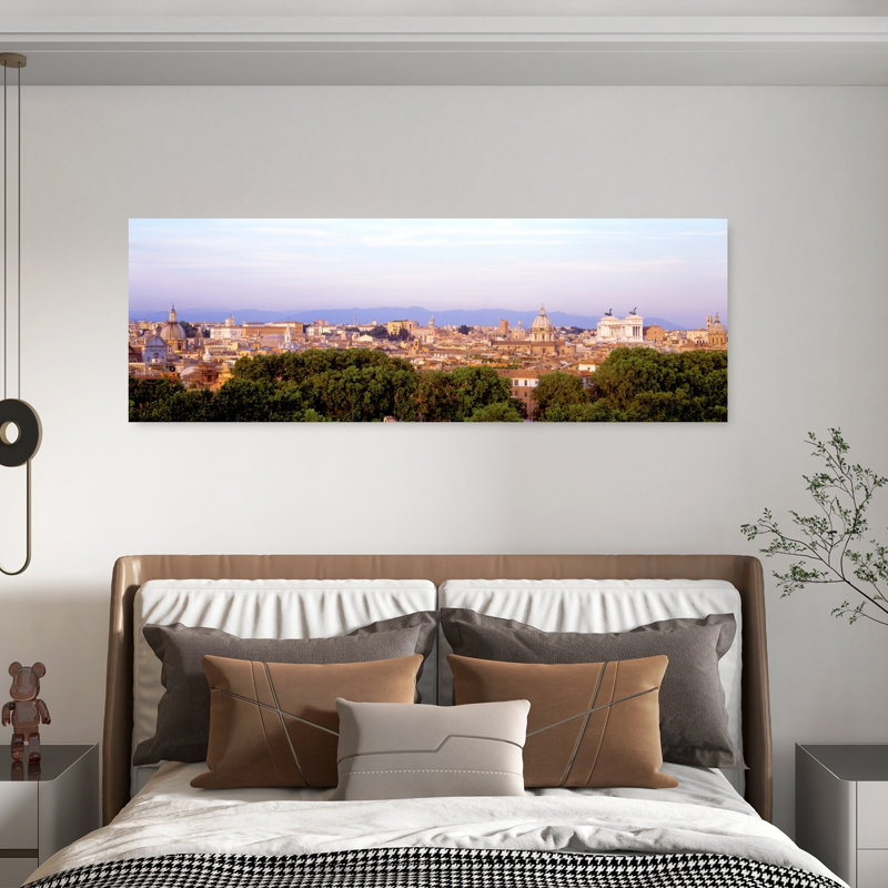 Rome, Italie, architecture contemporaine abstraite, art mural montagne, H 20 po x l 60 po