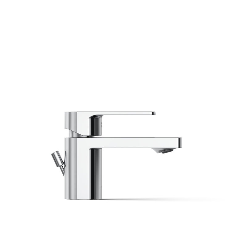 Parallel Single Hole Bathroom Faucet, Polished Chrome