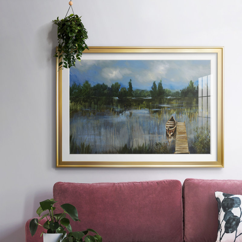 A Quiet Place, reproduction d'art encadrée, Or, H 27 po x l 39 po x P 1,5 po