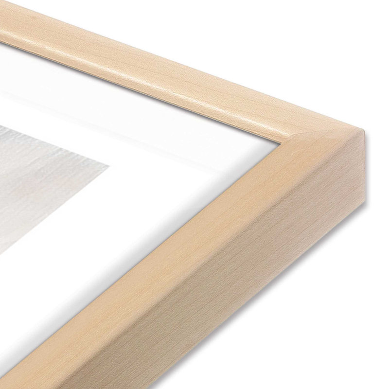 Misty Crossing Framed Print, 11" H x 9" W, Raw Maple