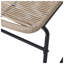 Chaise d'appoint moderne en corde, brun clair et tissé