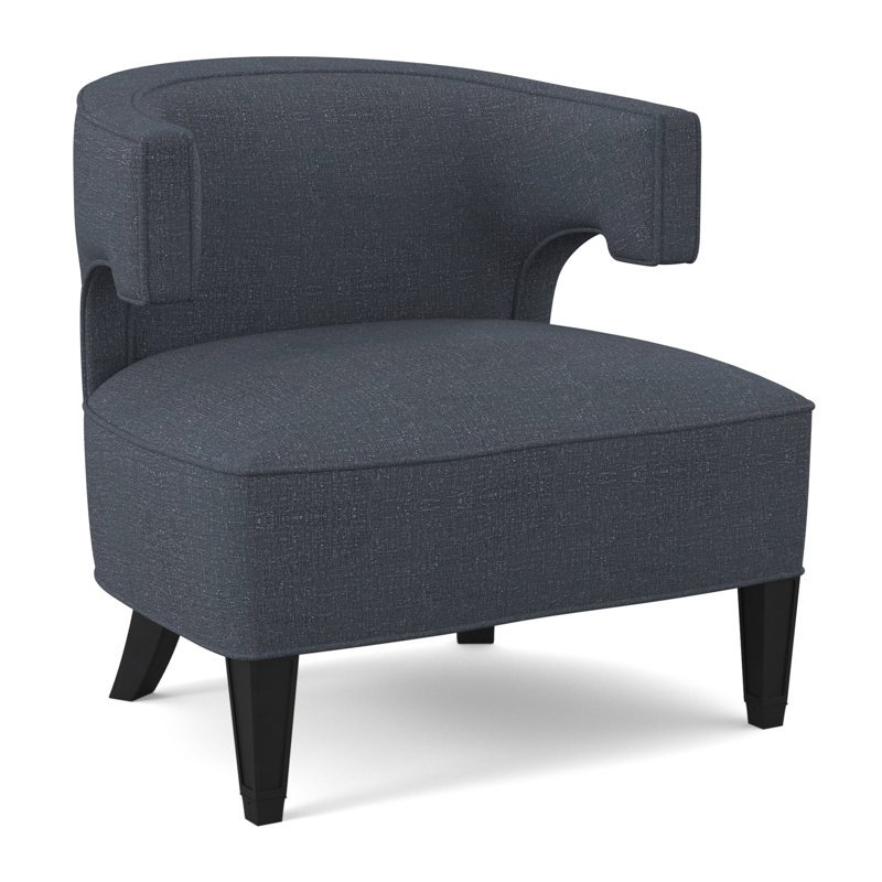 Laurel Barrel Chair, Espresso, Filigree Ivory 100% Polyester