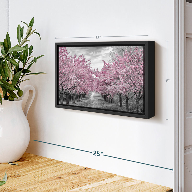 Impression sur toile Charmant Cherry Blossom Alley, H 9 po x l 13 po