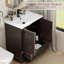 Meuble-lavabo à simple cuve 30 "avec comptoir Sharee, robinet en alliage de zinc, surface peinte, portes à fermeture en douceur Sharee