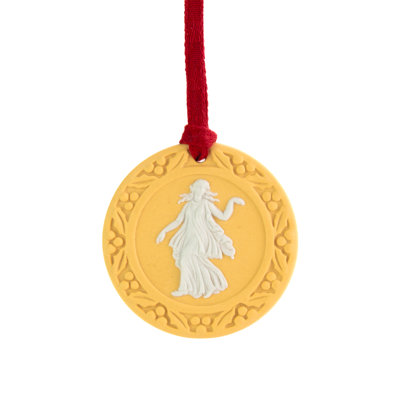 Festive Dancing Hours Ornament, Cane & White