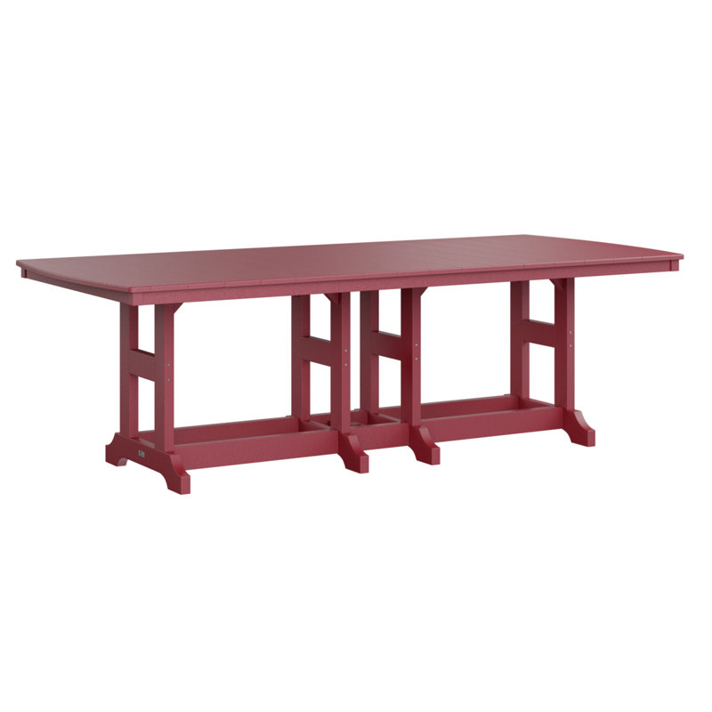 Berlin Gardens Garden Classic 96″ Rectangular Dining Table, 30.87" H x 96" W x 44" D, Scarlet Red