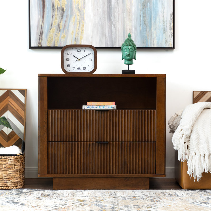 Pliner 31'' W Solid Wood Nightstand