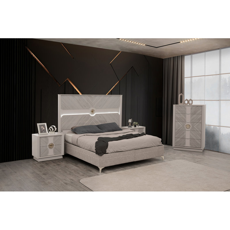 Ensemble de chambre avec très grand lit 4 pièces Eternity