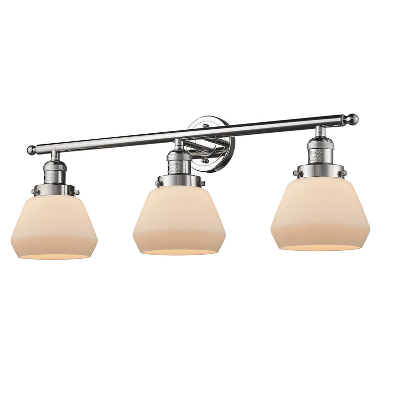 Chill 3 - Light Dimmable Vanity Light, Polished Nickel, Matte White Cased