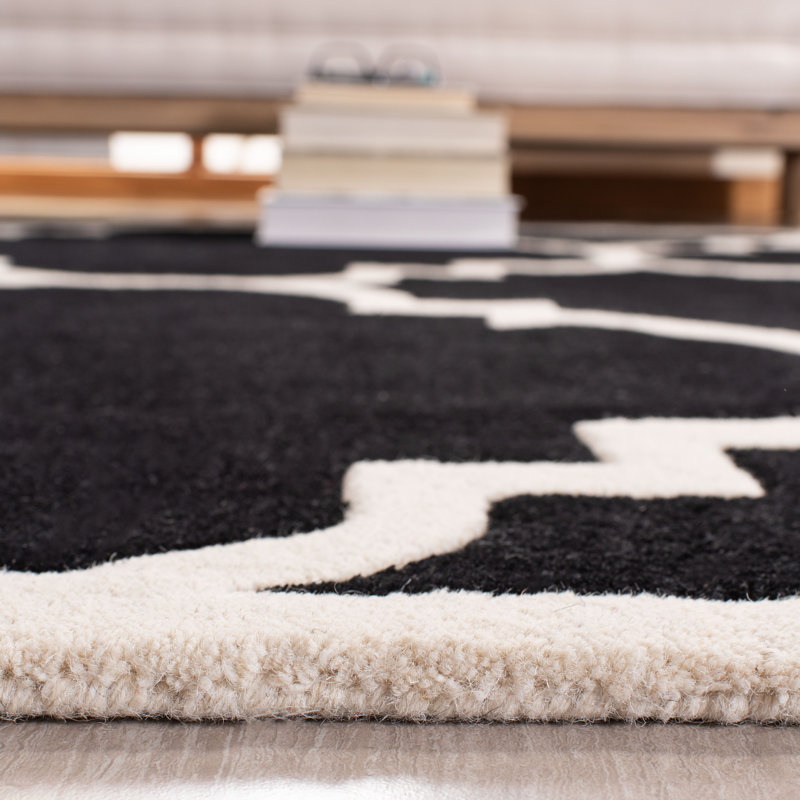 Carolene Hand Tufted Wool Geometric Rug, Square 7'