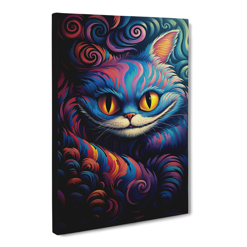 Cheshire Cat Op - Wrapped Canvas, 76cm H x 50cm W x 3cm D