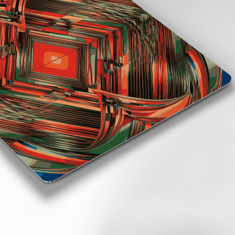 Art mural rouge Op Op 36, H 144 po x l 144 po x P 0,05 po