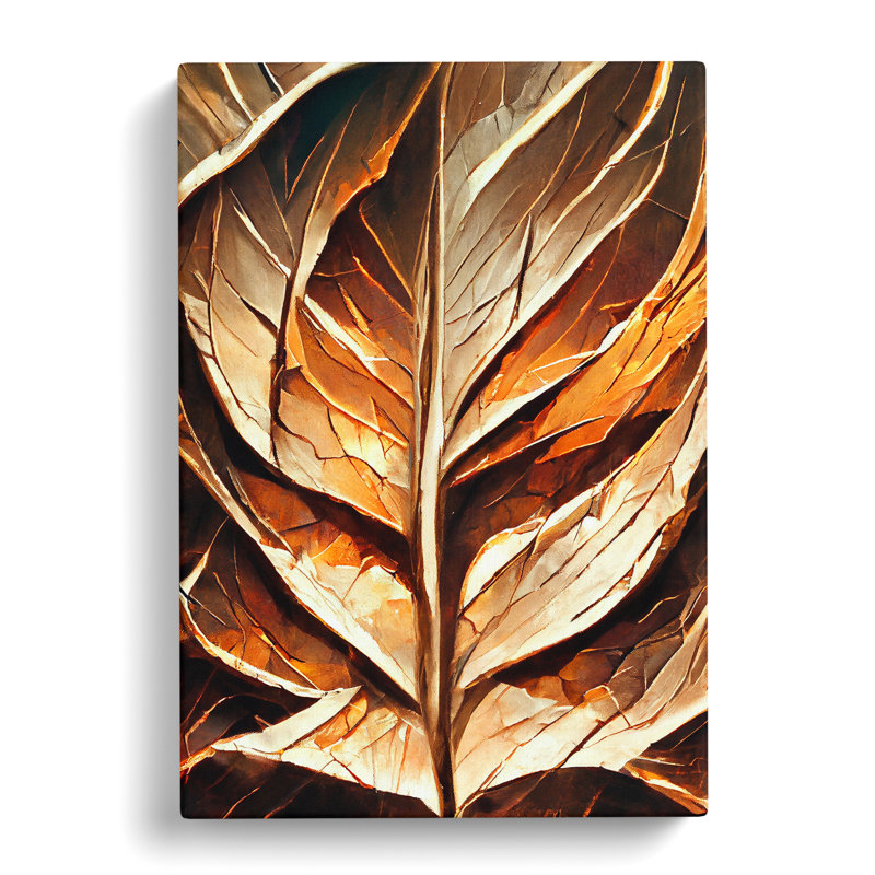 Abstract Autumn Leaf No.5 - Wrapped Canvas, 50cm H x 35cm W x 3cm D