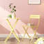 Ensemble bistro 3 pièces de table ronde pliable et chaises-172532077