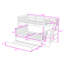 Lit simple superposé au dessus d'un lit double avec lit gigogne simple, tablettes et garde-corps, divisable en 2 lits-477710030