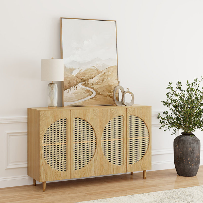Armoire de rangement 63 po Mid-Century