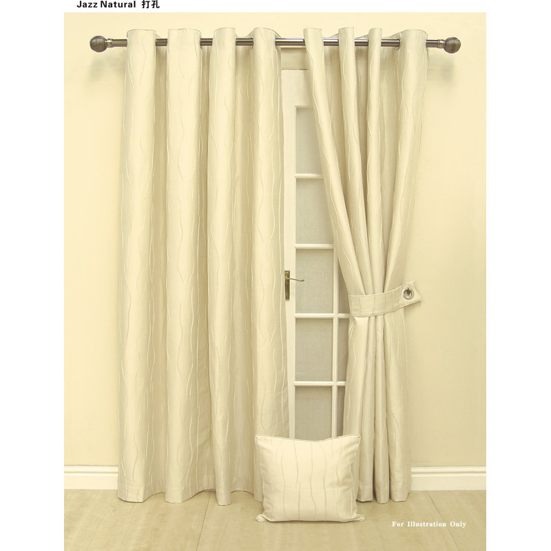 Maglione Room Darkening Curtain Pair, Natural