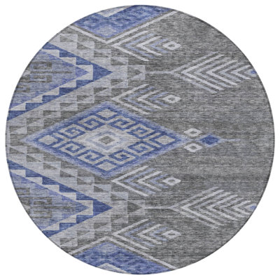 Tapis extérieur rond lavable 8 pi Southwestern