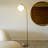 Luna Drop 70 in. Modern LED Arched Standing Floor Lamp with Frosted Glass Globe Shade