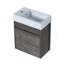 Meuble-lavabo mural 18 po avec lavabo en résine blanche et porte d'armoire à fermeture en douceur 18 po-254430443
