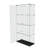 VistaGlow Modern 63" Black Tempered Glass Curio Cabinet w/5 Dynamic LED Modes