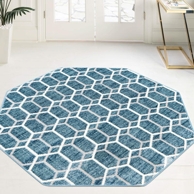Tapis contemporain Eshin de couleur arctique