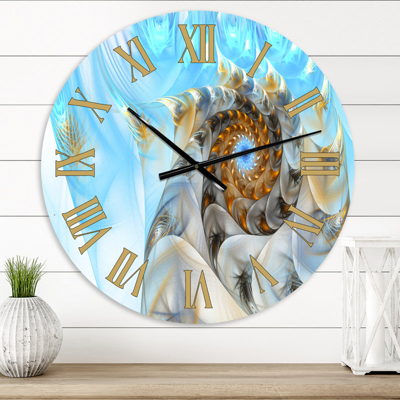 Fractale portail magique XIX - horloge murale moderne, Moyen