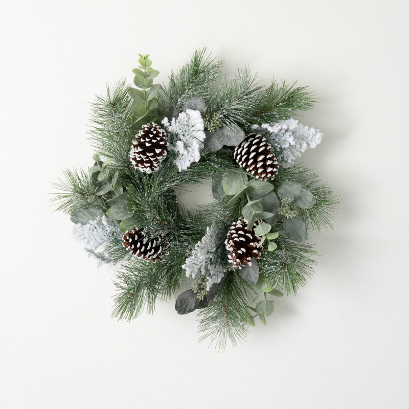 Couronne de faux pin, H 16 po x l 4 po x P 16 po
