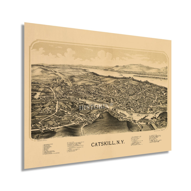 " 1889 Catskill NY Map ",  18" H x 24" W 