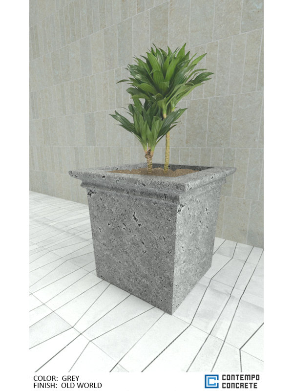 Pot à fleurs Nova, Gris Ancien Monde