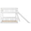 Lit superposé double au-dessus de double avec glissière et échelle convertibles, blanc (ancien SKU: GX000708AAK)-802487091
