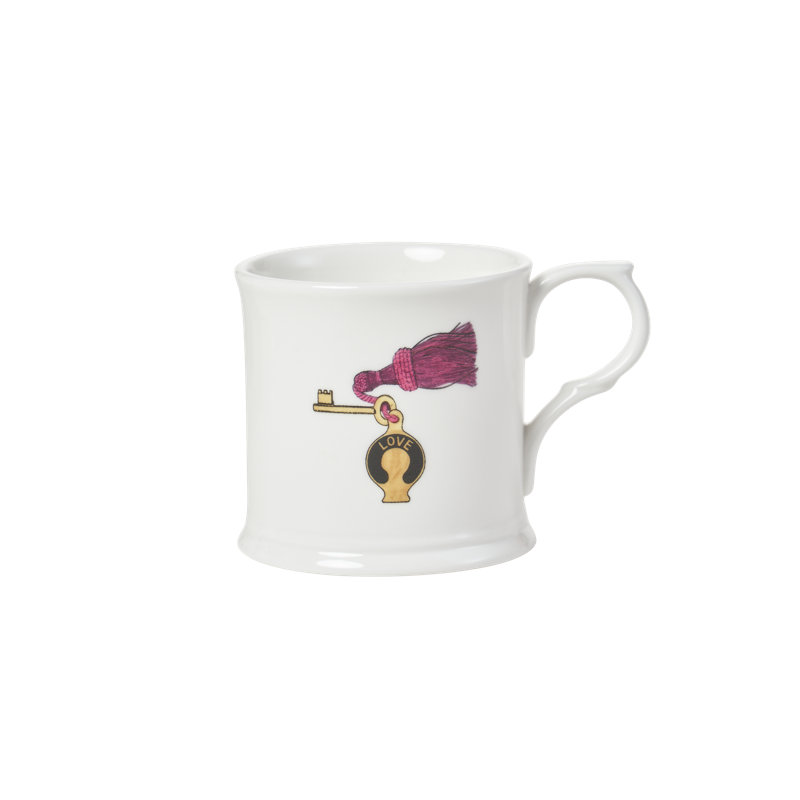 Tasse à thé Thibaud Herem (clé), Blanc / Rose / Jaune