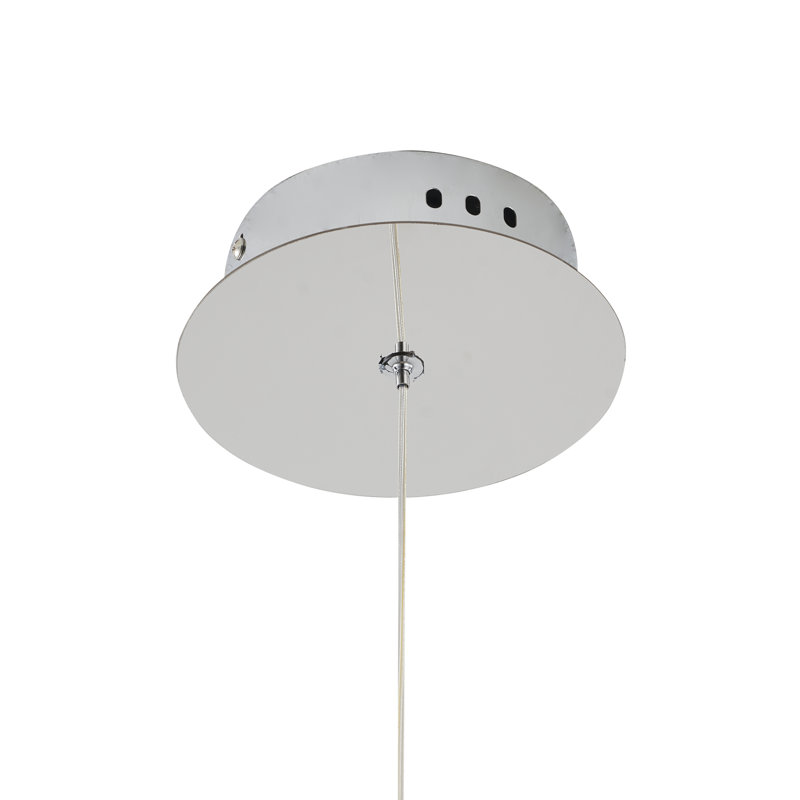 Luminaire suspendu cylindrique en cristal 3 lumières Transitional