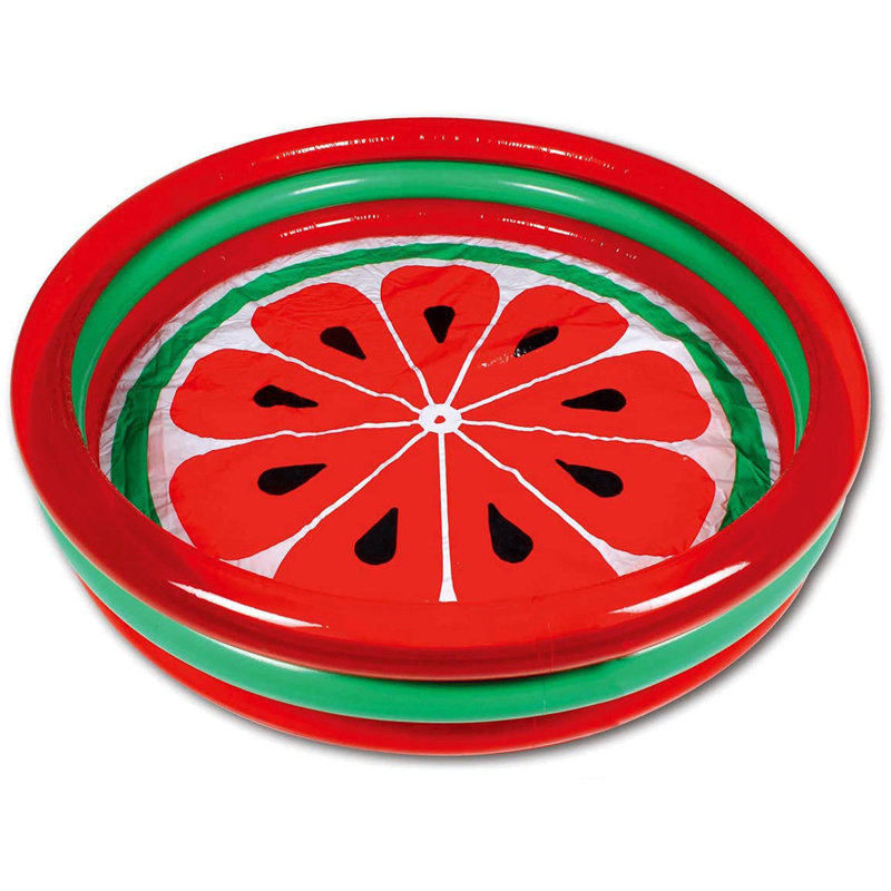 Hoovy 59-Inch Red and Green Inflatable Watermelon Kiddie Pool