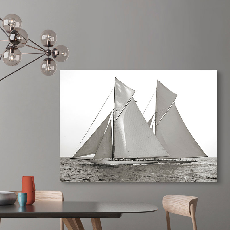 Columbia And Shamrock, 1901 by Anonymous - Wrapped Canvas Print, 70cm H x 100cm W x 4cm D