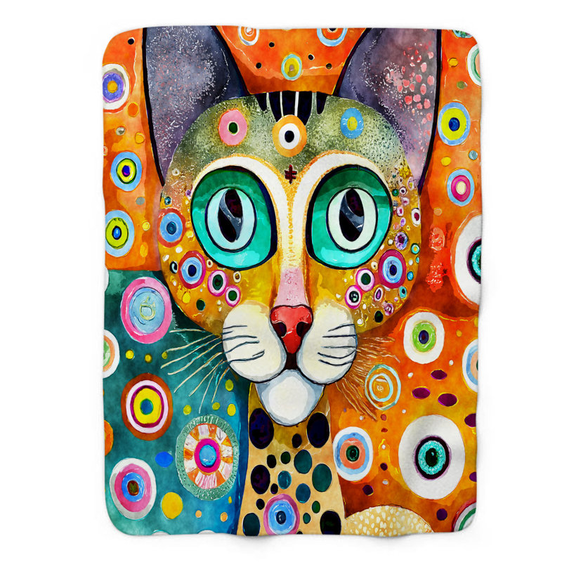 Far-Out Cat - 1 Piece Blanket, Twin