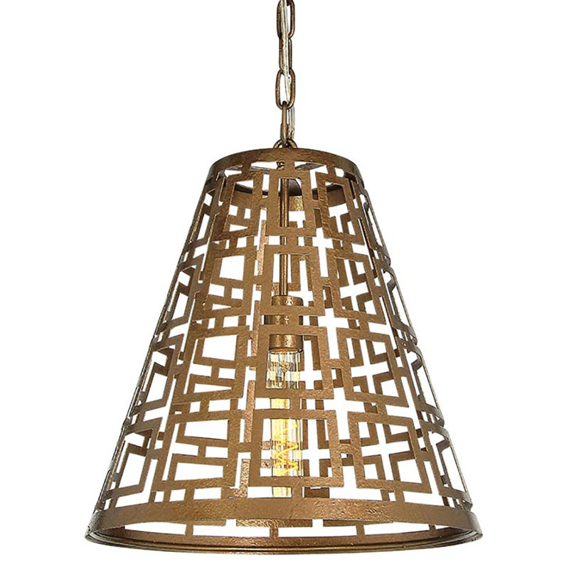 Fifth 1 - Light Single Cone Pendant, Bronzed Brass