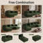Canapé d'angle modulaire surdimensionné 4 places en chenille en forme de U avec 2 poufs, canapé double-198332144