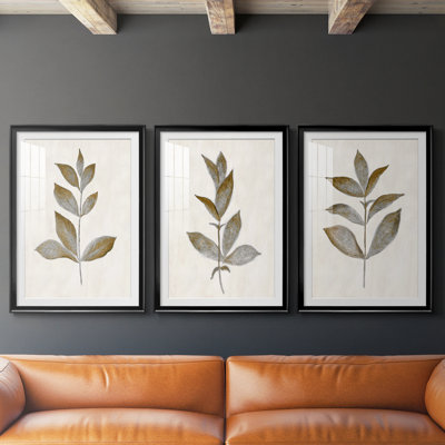Bronze Leaf I  -Custom Framed  Premium Print W Matt - 3 Pieces